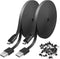 2 Pack 16.4FT Power Extension Cable Compatible with WyzeCam,WyzeCam Pan,WYZE Cam OG,KasaCam Indoor,NestCam Indoor,Blink,Amazon Cloud Cam,USB to Mi...