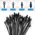 210 PCS Universal Nylon Push Mount Cable Zip Ties Assorted Sizes, Heavy Duty Nylon Push Mount Self Locking UV Resistant Wire Ties, 5 Most Popular ...