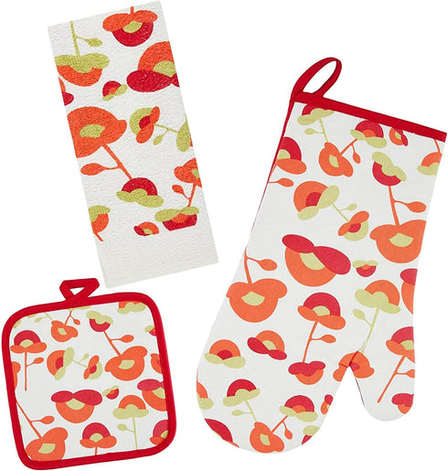 Oven Mitts and Potholders Dish Towles Set 100% Cotton for Perfect for Gifting, Baking, and Everyday Cooking Durable Heat Resistant for Kitchen and...