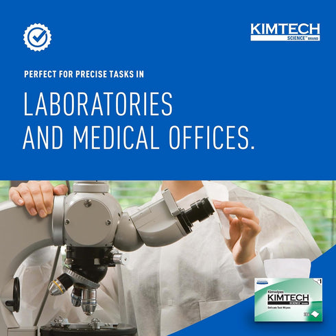 Kimberly-Clark B0013HT2QW– Kimtech Science KimWipes Delicate Task Wipers; 4.4 x 8.4 in. (11.2 x 21.3cm); 1-Ply, (Pack of 1, 286 Count)...