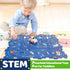 Puzzle Track Race Car Playset for Toddler Logical Road Builder Brain Teasers Board Game, DIY Assemble Puzzle Mat Rail Train Educational Preschool ...