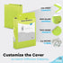 ½ Inch 3 Ring Binder .5 inch Green Clear View Cover with 2 Inside Pockets, Colored School Supplies Office and Home Binders – by Enday...