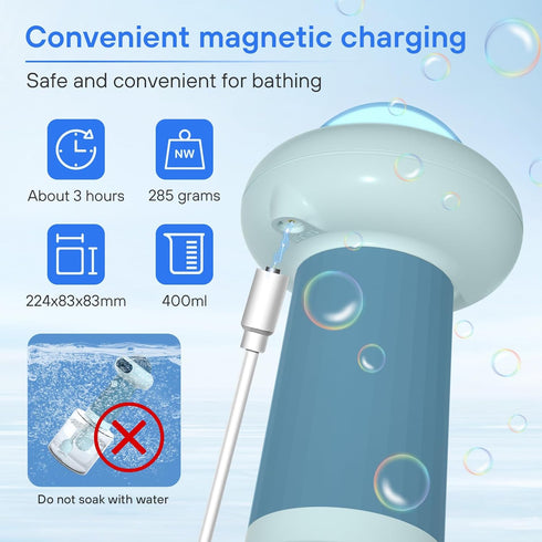 Dog Shampoo Dispenser, UFO Dog Shampoo Sprayer, Electric Foaming Shampoo Dispenser for Dog and Cat Washing, for Bathtub, Kitchen Sink, Bathroom Cl...