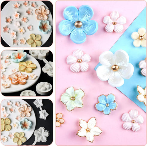 SK Flower Blossom Veiner Fondant Cake Chocolate Sugarcraft Mould Mold Tool 1Pcs (Style 1)...