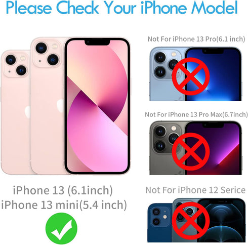 Xfilm Bling Diamond Individual Camera Lens Protector for iPhone 13 / iPhone 13 Mini, HD Clear Tempered Glass Camera Lens Screen Protection Cover, ...