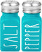 Teal Salt and Pepper Shakers Set by Brighter Barns - Turquoise Kitchen Decor & Teal Kitchen Accessories - Cute Modern Farmhouse Glass Shakers for ...