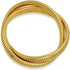 Omega Snake Cobra Wide Bangle Twisted Bracelet Bands Set Interlocking Flexible Stretch Bracelets for Women Silver Gunmetal Rose Yellow Gold Plated...
