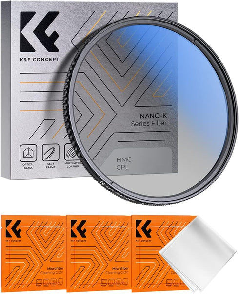 K&F Concept 39mm Circular Polarizer Optical Glass Lens Filter Ultra-Slim 18 Multi-Layer Coatings Circular Polarizing Filters for Camera Lens (K Se...