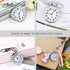 Minimalist Ultra Thin Open Face Quartz Pocket Watch with Key Buckle Unisex Portable Unisex Pocket Watch...