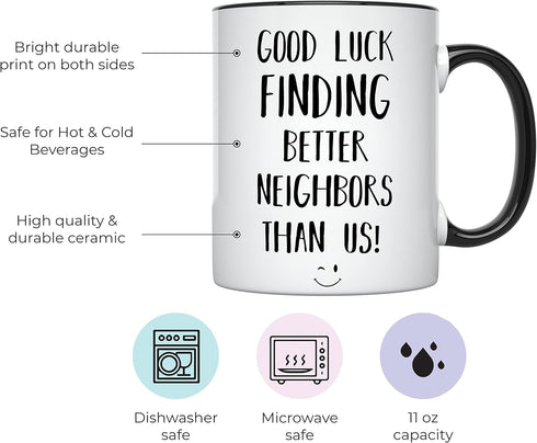 YouNique Designs Goodbye Neighbor Mug, 11 Ounces, Moving Cup for Neighbor, Going Away Mug for Friends Moving, Moving Away Coffee Mug, Moving Cup f...