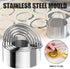 5Pcs Biscuit Cutter Set, Stainless Steel Round Cookies Cutter Fondant Cutters with Handle for Cutting Thick or Thin Dough Stainless Steel Baking T...