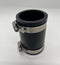 Flexible PVC Coupling With Stainless Steel Clamps 1-1/2", Black...