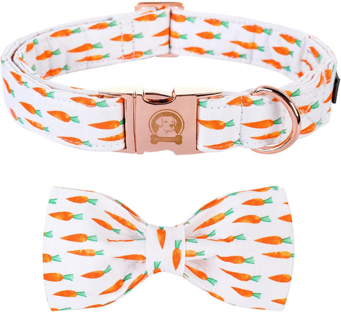 Easter Dog Collar with Bow,Girl Dog Collars for Female Dog,Soft Bowtie Dog Collars for Puppy, Cute Dog Collar Adjustable for Boy Dog,Dog Holiday C...