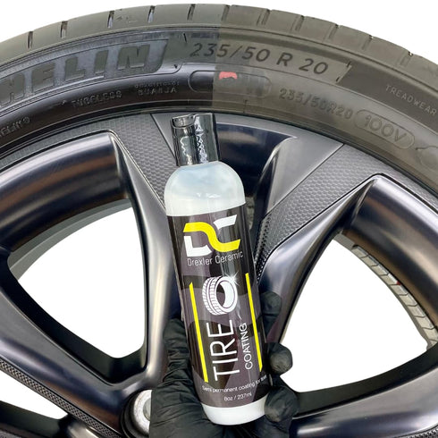 Tire Coating 8oz 237ml Semi Permanent Shine Dressing Water Based Polymer Non-Greasy Glossy Conditioner Long Lasting UV Protection...
