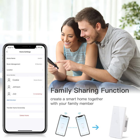 BSEED Smart Water Heater Switch,Work with Amazon Alexa,Google Assistant,WiFi Touch Switch with Smart Life APP Control and Timing Function,20A Whit...