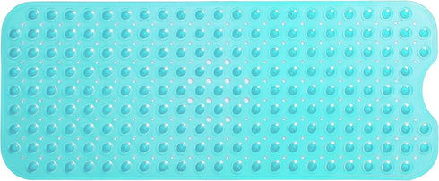 Extra-Long Non-Slip Bathtub & Shower Mat 39”x16” (Smooth/Non-Textured Tubs Only) Safe, Clean, Machine-Washable, Superior Grip&Drainage, Vinyl, Tra...