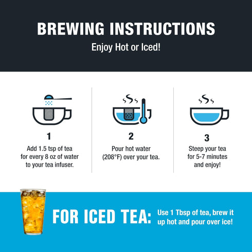 Tiesta Tea - Ginger Citrus Herbal Loose Leaf Tea, Lemon Ginger Tea with Mint and Chamomile, Caffeine-Free, Brew Hot or Iced, Makes Up to 25 Cups, ...