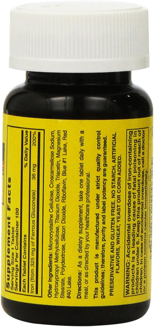Nature's Blend Ferrous Gluconate Tablets, 100 Count...