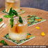 3dRose Art Nouveau Orange Nasturtium Flowers with Ladybirds - Ceramic Tile Coasters, Set of 4 (CST_216475_3)...
