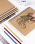 A5 Spiral Notebooks Blank Journal 10-Pack, Softcover Unlined Sketch Pad for Drawing, Writing, Note Taking Travel Memo Notepads Diary Planner, 100 ...