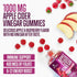Vegan Apple Cider Vinegar Gummies 1000mg for Detox & Cleanse, ACV Gummy Vitamins B12 Supplement for Digestion Metabolism & Gut Health Support, Nat...