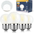 Dimmable 3W LED Bulb Equivalent 25 Watt Light Bulbs, Daylight 5000K, E26 Medium Base, Frosted, 300 Lumens, CRI 90+, G40 3 Watt Edison Bulbs for Ni...