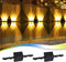 2 Pack Solar outdoor lights for fence deck wall with up and down lighting for garden yard porch patio decorations....