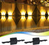 2 Pack Solar outdoor lights for fence deck wall with up and down lighting for garden yard porch patio decorations....