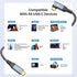 1FT Short USB C to USB C 3.2 Gen 2×2 Cable 20Gbps, Right Angle High Speed Data Transfer 4K Video Output 90 Degree 100W Fast Charging for iPhone 15...
