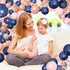 148pcs Navy Blue Pink Rose Gold Balloon Arch, Navy Gender Reveal Balloon Garland for Bachelorette Shower Wedding Graduation Birthday Party Decorat...