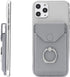 RFID Card Holder & Ring Stand for iPhone, Android, All Smartphones - Light Grey...