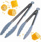 Starpack 'Get a Grip' Silicone Kitchen Tongs for Cooking (2Pcs) - BBQ Tongs for Grill Heat Resistant to 600°F - Stainless Steel Kitchen Utensils w...