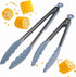 Starpack 'Get a Grip' Silicone Kitchen Tongs for Cooking (2Pcs) - BBQ Tongs for Grill Heat Resistant to 600°F - Stainless Steel Kitchen Utensils w...