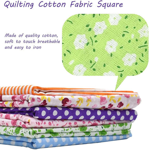 42Pcs 10"x10" Quilting Cotton Fabric Squares Sheets Pre-Cut Multi-Color Design Printed Floral Craft Fabric for DIY Sewing Scrapbooking Quilting Cr...
