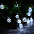 20 LED Crystal Globe Solar String Light Extra-Bright Outdoor Lights with 8 Lighting Modes Waterproof Solar Powered Patio Hanging Light for Garden ...