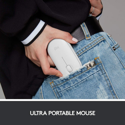 Logitech Pebble Wireless Mouse with Bluetooth or 2.4 GHz Receiver, Silent, Slim Computer Mouse with Quiet Clicks, for Laptop/Notebook/iPad/PC/Mac/...