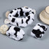 Plush Wash Face Headband Cow Print Spa Wrist Band Cuffs Hair Scrunchy Women Girls Facial Makeup Skincare Bath Head Wrap Kids Costume Party Supply ...