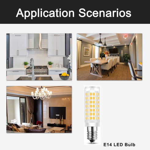 E14 Cooker Hood Bulbs European Base,Range Hood Light Bulbs AC110V-130V for Refrigerator Cooker Hood Sewing Machine light Daylight White, 4-Pack...