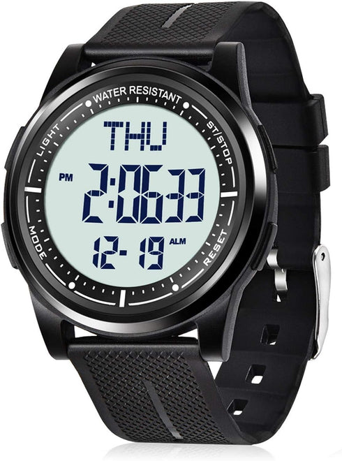 Beeasy Digital Watch Waterproof with Stopwatch Alarm Countdown Dual Time, Ultra-Thin Super Wide-Angle Display Digital Wrist Watches for Men Women...