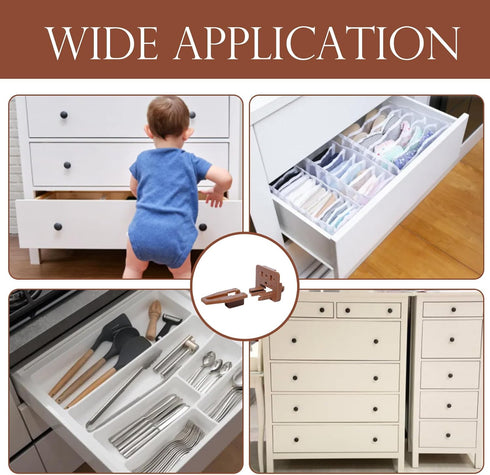 22 Set Plastic Drawer Slides and Guides Drawer Replacement Part with 22 Pcs Tack-in Drawer Glides Undermount Drawer Slides Stopper for Center Moun...
