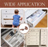 22 Set Plastic Drawer Slides and Guides Drawer Replacement Part with 22 Pcs Tack-in Drawer Glides Undermount Drawer Slides Stopper for Center Moun...