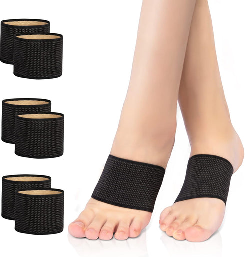 Copper Arch Support Sleeves, Plantar Fasciitis Braces, Foot Compression Sleeve for Fallen Arches, Flat Arches, High Arches, Flat Feet, Bone Spurs,...