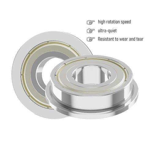 F693ZZ 10PCS Flange Ball Bearing 3×8×4mm Double Metal Shielded Flanged Bearing Chrome Steel ABEC-1(P0) Z2 Miniature Deep Groove Ball Bearing for I...