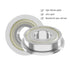F6001ZZ 4PCS Flange Ball Bearing 12×28×8mm Double Metal Shielded Flanged Bearing Chrome Steel ABEC-1(P0) Z2 Deep Groove Ball Bearing for Industria...