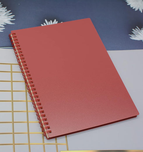 Yansanido Spiral Notebook, 4 Pcs 10 Inch x 7.4 Inch B5 Thick Plastic Hardcover 7mm College Ruled 4 Color 80 Sheets -160 Pages Journals for Study, ...