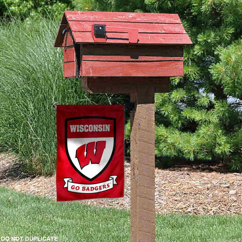 College Flags & Banners Co. Wisconsin Badgers Shield Garden Flag...