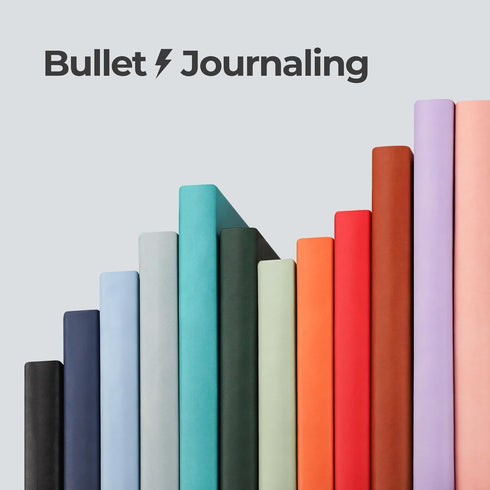 RETTACY Bullet Dotted Journal - A5 Dotted Grid Journal Notebook with 256 Pages, 120 GSM Acid-Free Paper, Bullet Journaling, Sketching, Leather Har...