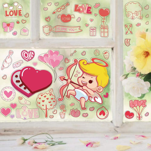 CCINEE Window Cling Sticker for Home Decoration (Heart 2)...