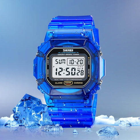 Gosasa Women's Men Youth Square Digital Watch Chronograph Countdown Dual Time Waterproof Watch...