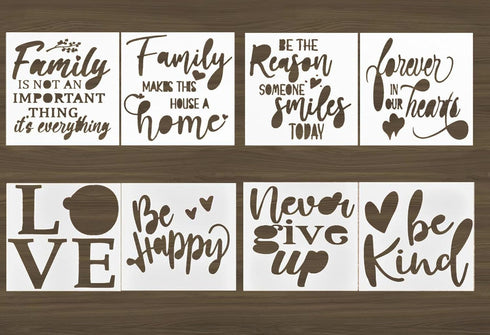 Inspirational Word Stencil Set Stencils for Painting on Wood for Signs Canvas and Craft Supplies Art Stencils for Drawing Word Stencils or Paintin...